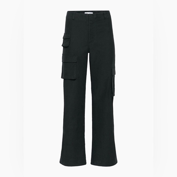 Aritzia Wilfred Free Picture Cargo Pants Black Noir Size 4 Women’s baggy look - Picture 4 of 9